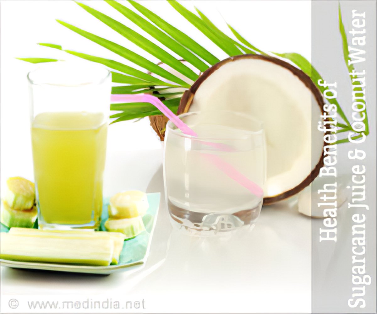Health Benefits of Sugarcane Juice and Coconut Water