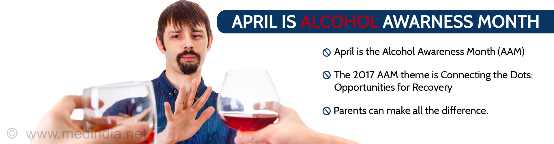 April is Alcohol Awareness Month
- April is the Alcohol Awareness Month (AAM)
- The 2017 AAM theme is 