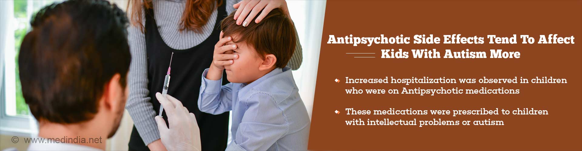 anitpsychotic side effects tend to affect kids with autism more
- increased hospitalization was observed in children who were on antipsychotic medications
- these medications were prescribed to children with intellectual problems or autism