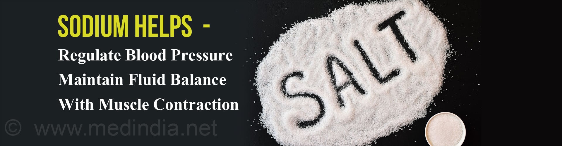 Sodium Helps
- Regulate Blood Pressure
- Maintain Pluid Balance with Muscle Contraction
