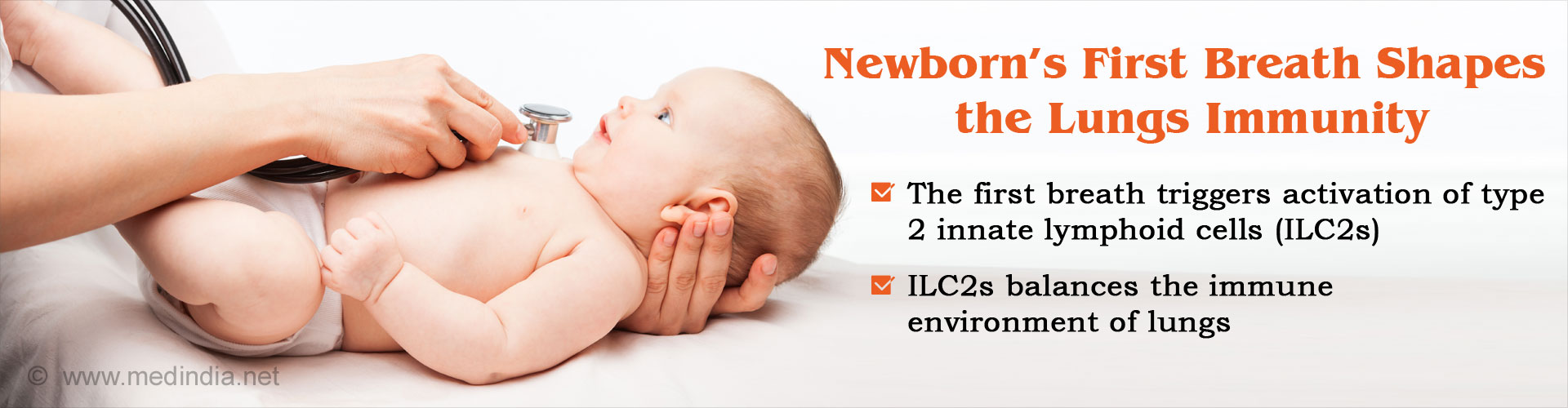 Newborn's first breath shapes the lungs immunity
- The first breath triggers activation of type 2 innate lymphoid cells (ILC2s)
- ILC2s balances the immune environment of lungs
