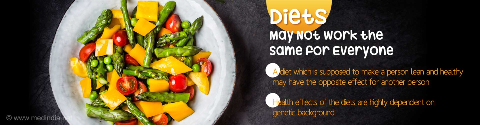diets may not work the same for everyone
- a diet which is supposed to make a person lean and healthy may have the opposite effect for another person
- health effects of the diets are highly dependent on genetic background
