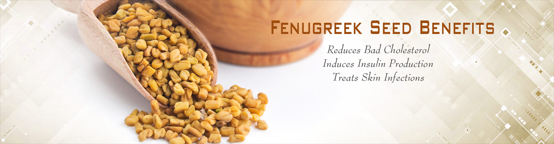 Fenugreek Seed Benefits - Reduces Bad Cholestrol, Induces Insulin Production, Treats Skin Infections
