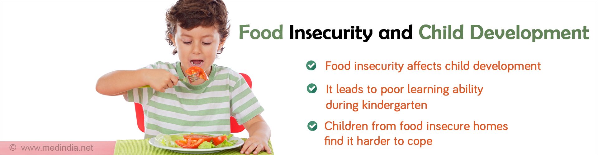 Food Insecurity and Child Development
- Food insecurity affects child development
- It leads to poor learning ability during kindergarten
- Children from food insecure homes find it harder to cope