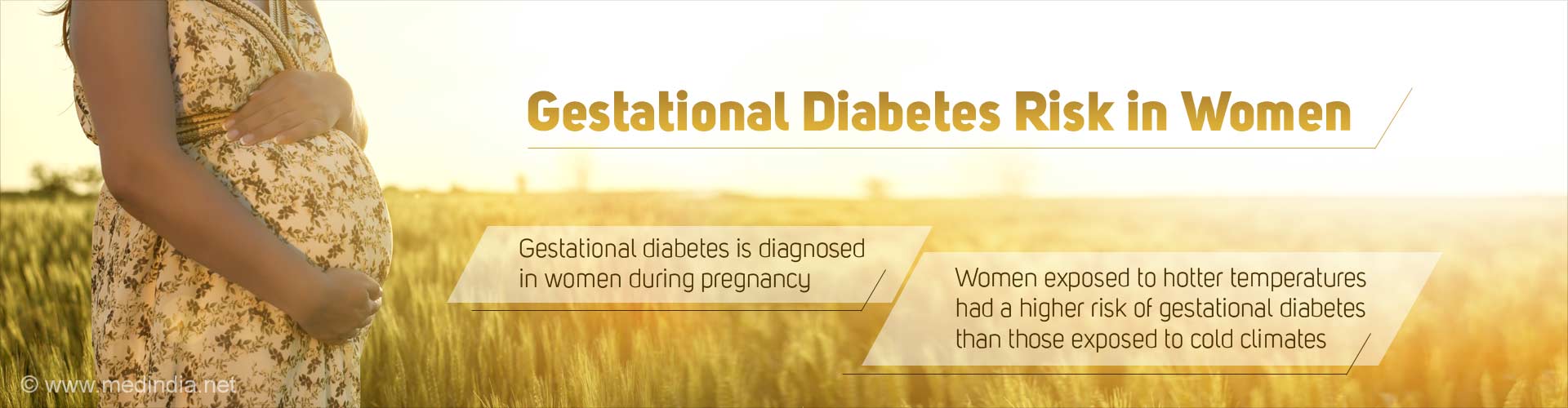 Gestational diabetes risk in women
- Gestational diabetes is diagnosed in women during pregnancy
- Women exposed to hotter temperatures had a higher risk of gestational diabetes than those exposed to cold climates