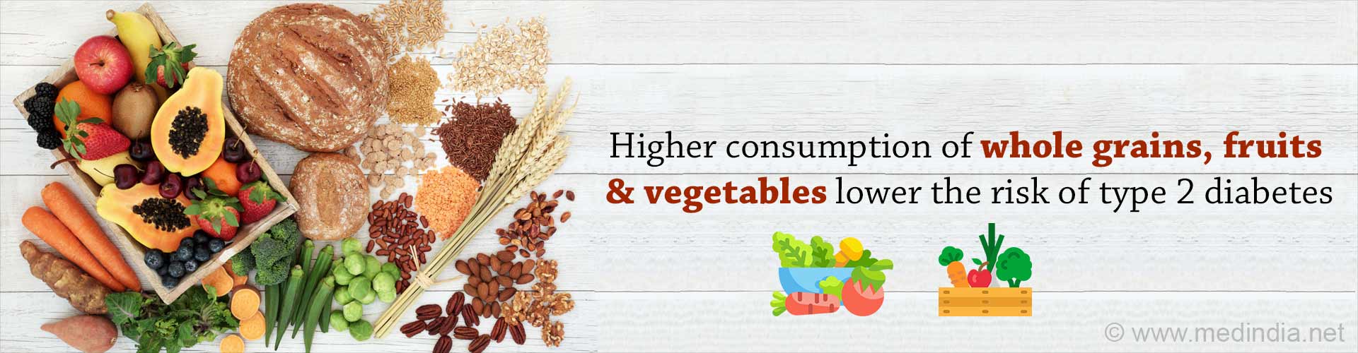 Consume More Fruits, Vegetables and Whole Grains to Lower Diabetes Risk