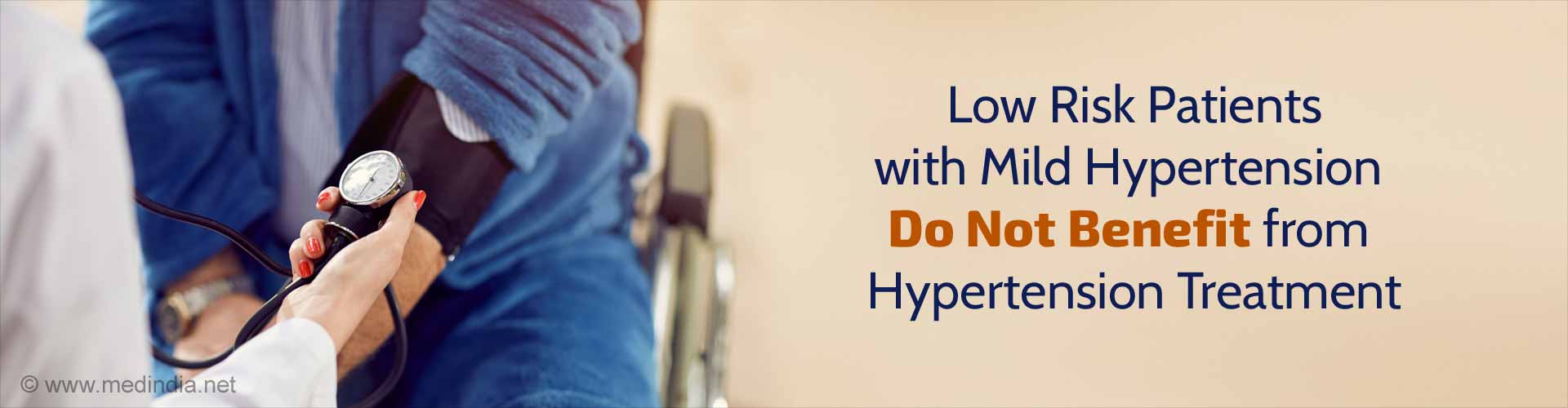 Low risk patients with mild hypertension do not benefit from hypertension treatment.