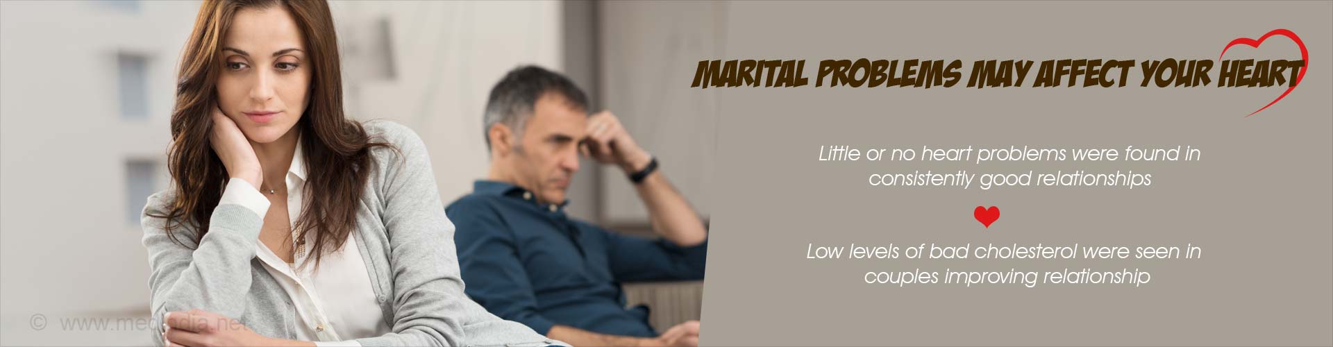 marital problems may affect your heart
- little or no heart problems were found in consistently good relationships
- low levels of bad cholesterol were seen in couples improving relationship