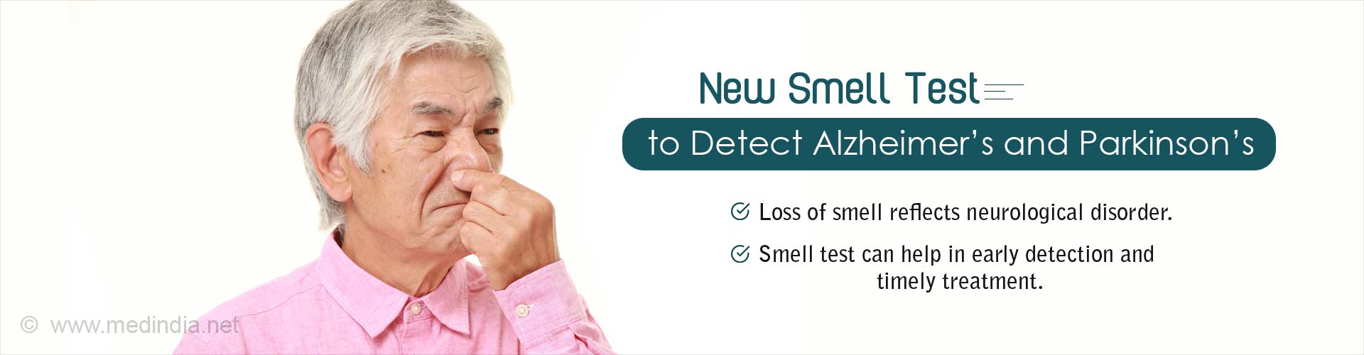 new smell test to detect alzheimer's and parkinson's
- loss of smell reflects neurological disorder
- smell test can help in early detection of timely treatment