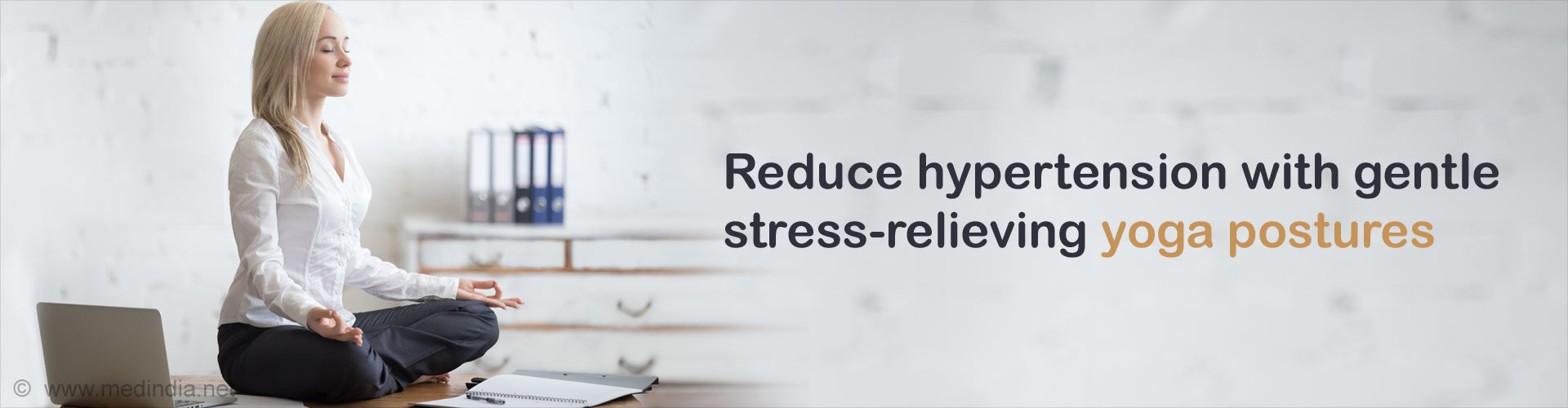 Reduce hypertension with gentle stress-relieving yoga postures