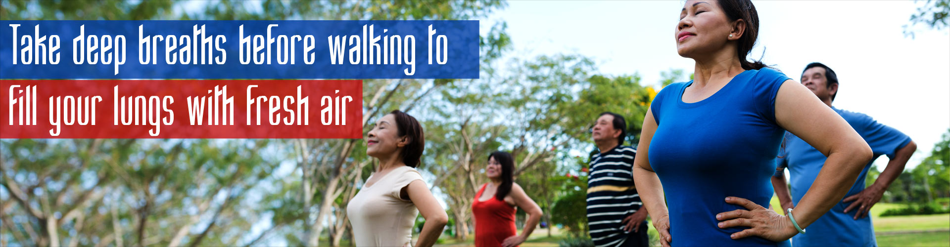 Take deep breaths before walking to fill your lungs with fresh air