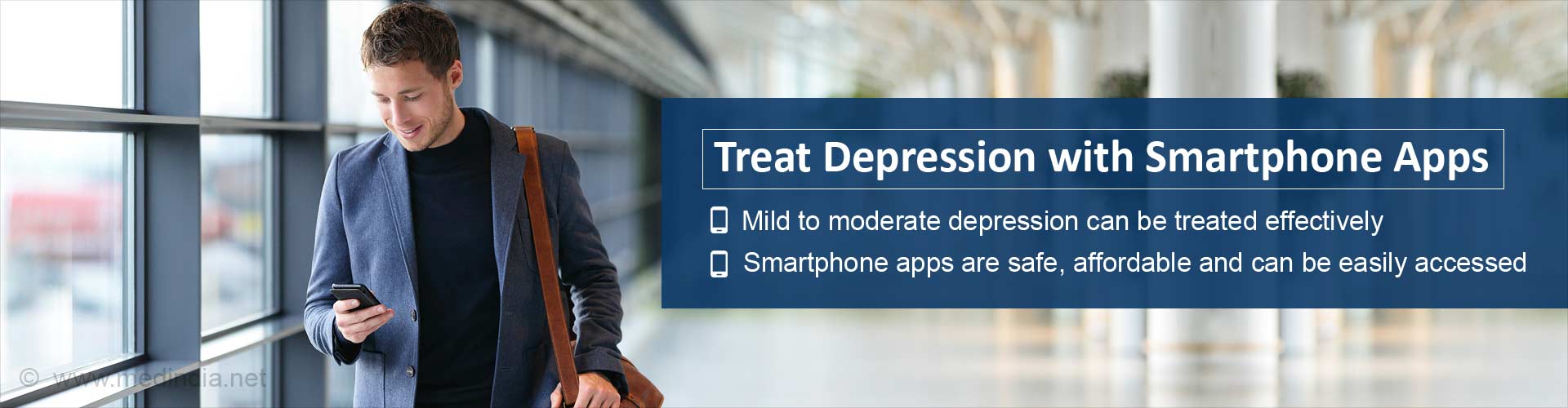 Treat depression with smartphone apps
- Mild to moderate depression can be treated effectively
- Smartphone apps are safe, affordable and can be easily accessed