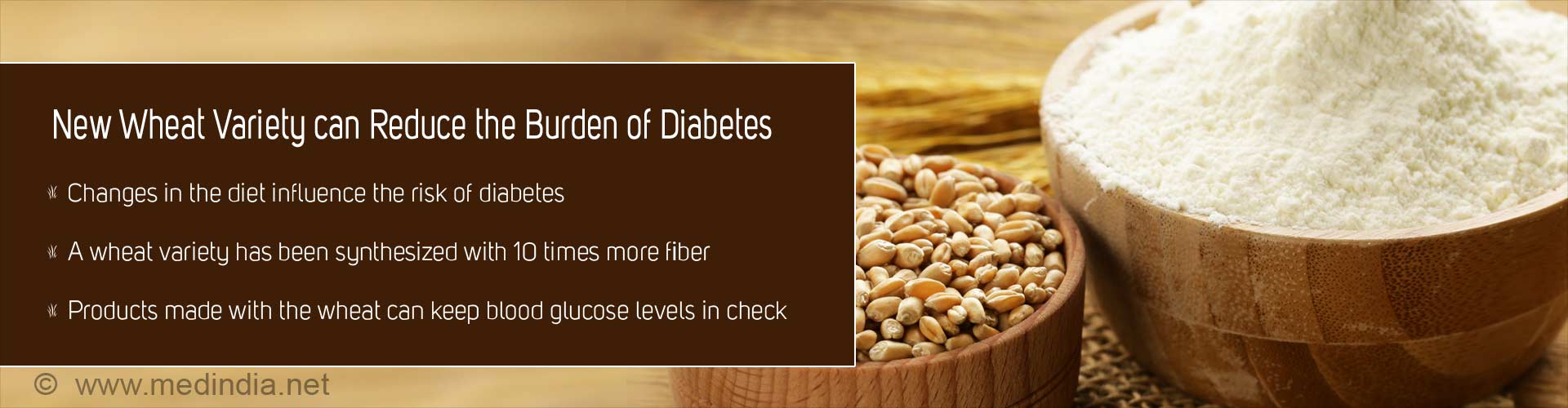 new wheat variety can reduce the burden of diabetes
- changes in the diet influence the rick of diabetes
- a wheat variety has been synthesized with 10 times more fiber
- products made with the wheat can keep blood glucose levels in check