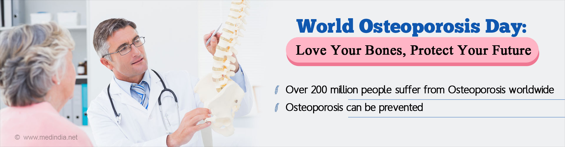 World Osteoporosis Day: Love Your Bones, Protect Your Future
- Over 200 million people suffer from osteoporosis worldwide
- Osteoporosis can be prevented