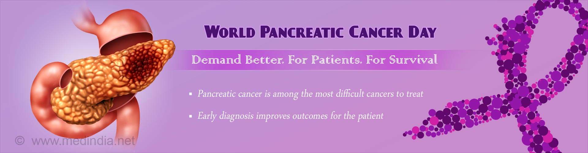 world pancreatic cancer day: demand better. for patients. for survival
- pancreatic cancer is among the most difficult cancers to treat
- early life diagnosis improves outcomes for the patient 