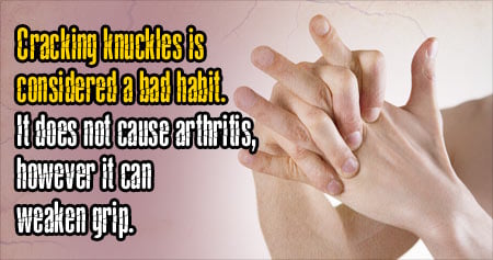 the Ill Effects of Cracking Knuckles