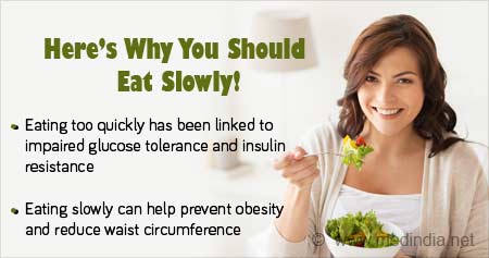 Slowly Eating may Help in Weight Loss