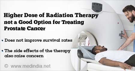 Higher Dose of Radiation Therapy not Good for Treating Prostate Cancer