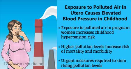 Hypertension In Childhood Linked To Air Pollution Exposure In Womb