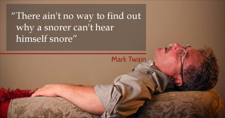 Health Quote on Snoring by Mark Twain