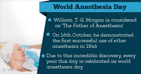 Health Tip on World Anesthesia Day - Health Tips