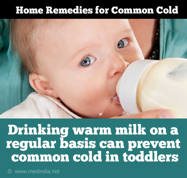Warm milk can Help Treat Cold in Toddlers Warm milk can Help Treat Cold in Toddlers