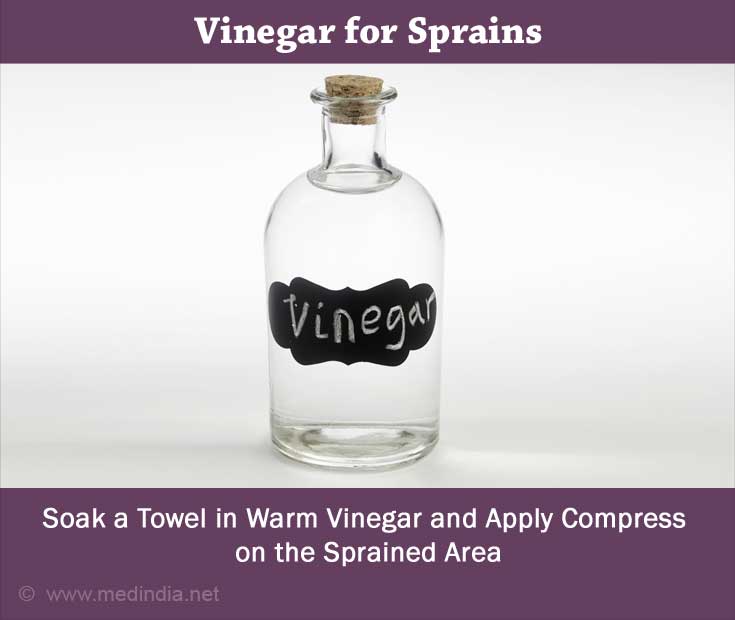 Home Remedies for Sprains: Warm Vinegar Home Remedies for Sprains: Warm Vinegar