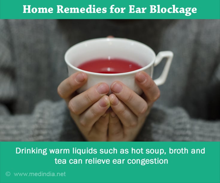 Drinking Hot Soup, Broth and Tea can Relieve Ear Congestion Drinking Hot Soup, Broth and Tea can Relieve Ear Congestion