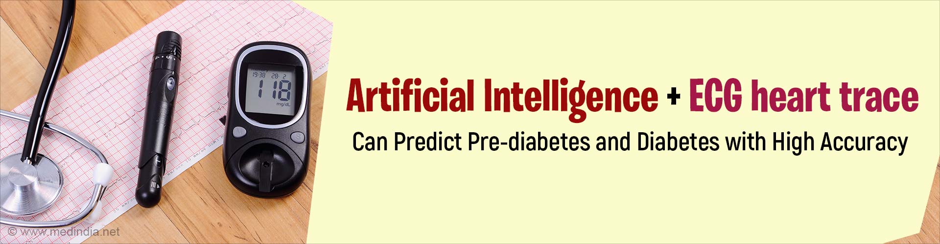 ECG Using AI Algorithm can Predict Diabetes and Pre-diabetes Early