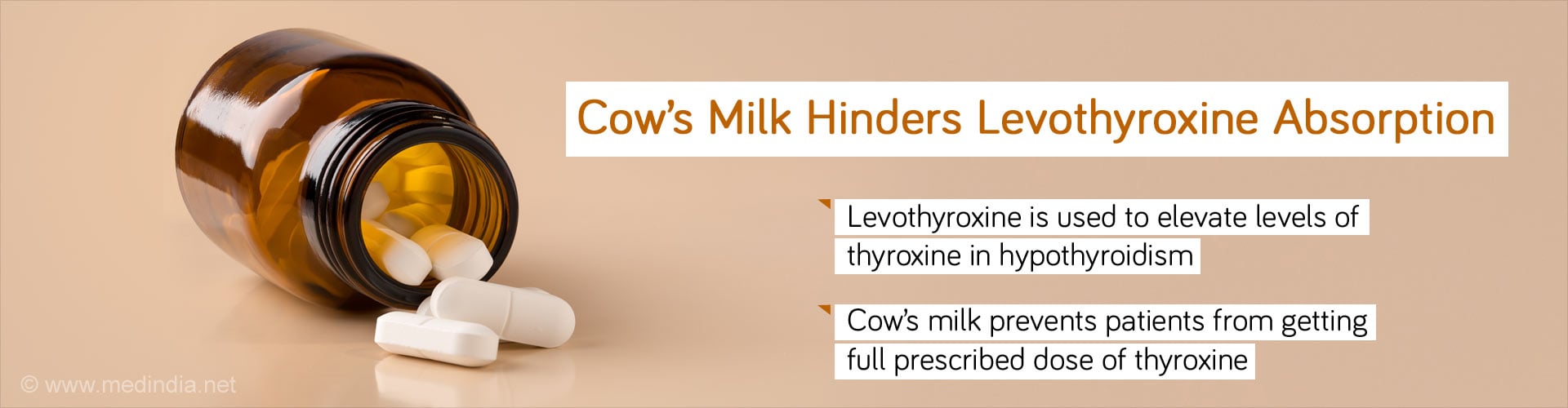 Cow's Milk Interferes With Absorption of Thyroid Medication