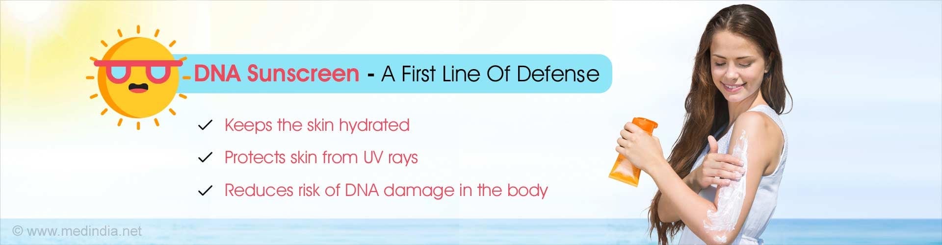 DNA Sunscreen Protects Skin, Keeps Skin Hydrated