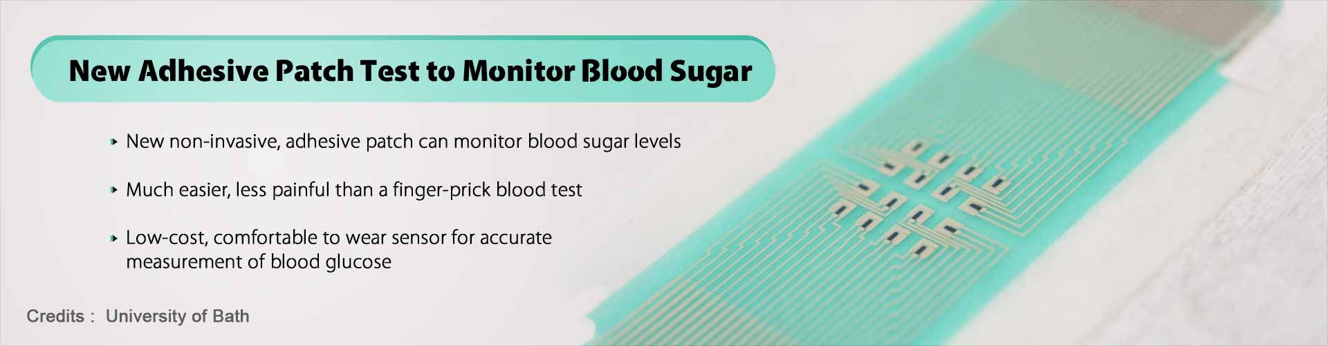 Easy Way to Monitor Blood Sugar Using Adhesive Patch Test for Diabetes