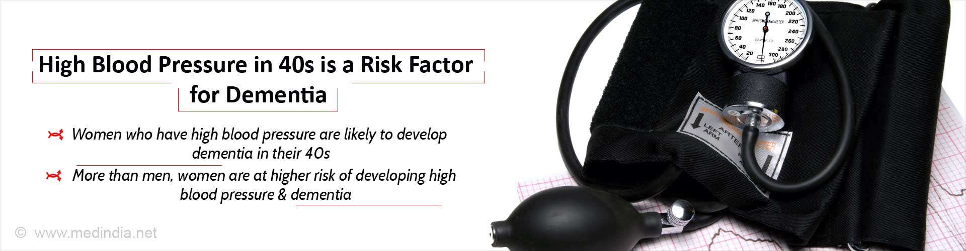 High Blood Pressure in 40s Can Increase Dementia Risk in Women