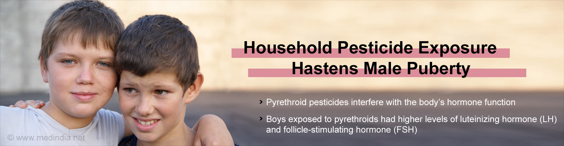 Exposure to Pesticides Advances Puberty in Boys