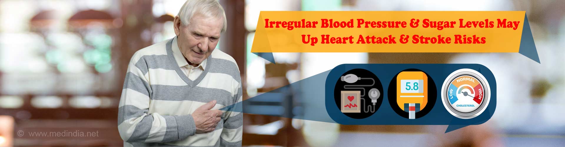 Heart Attack,Stroke Risk Increases With Irregular Blood Pressure, Blood Sugar
