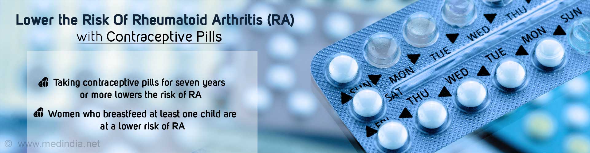 Contraceptive Pills Lower The Risk Of Rheumatoid Arthritis