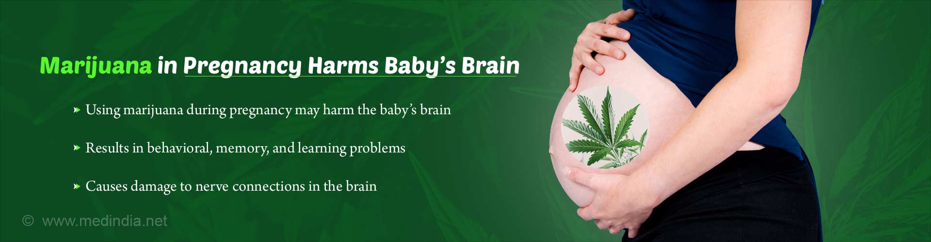 Marijuana Used to Treat Morning Sickness Harmful for Baby’s Brain
