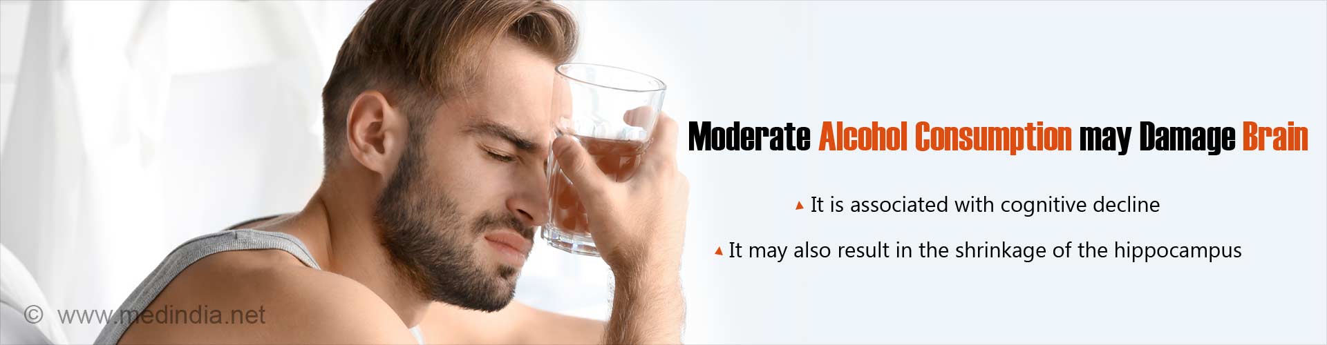 Moderate Alcohol Consumption may Damage Brain