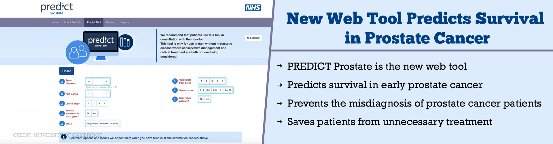 New Web Tool Can Predict Need for Treatment in Early Prostate Cancer