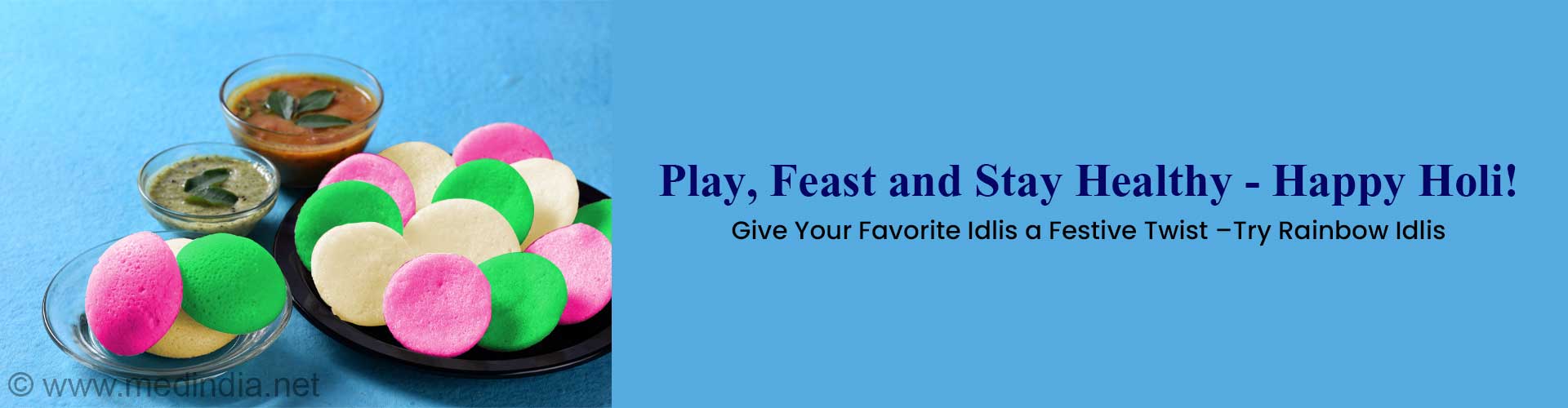 Brighten Up Your Holi Party With Colorful Millet Idlis