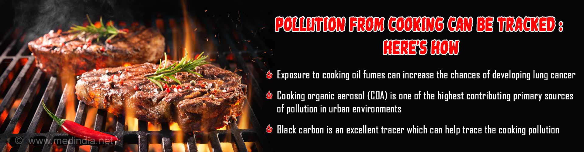 Cooking Based Pollution Can Be Traced Using a New Method