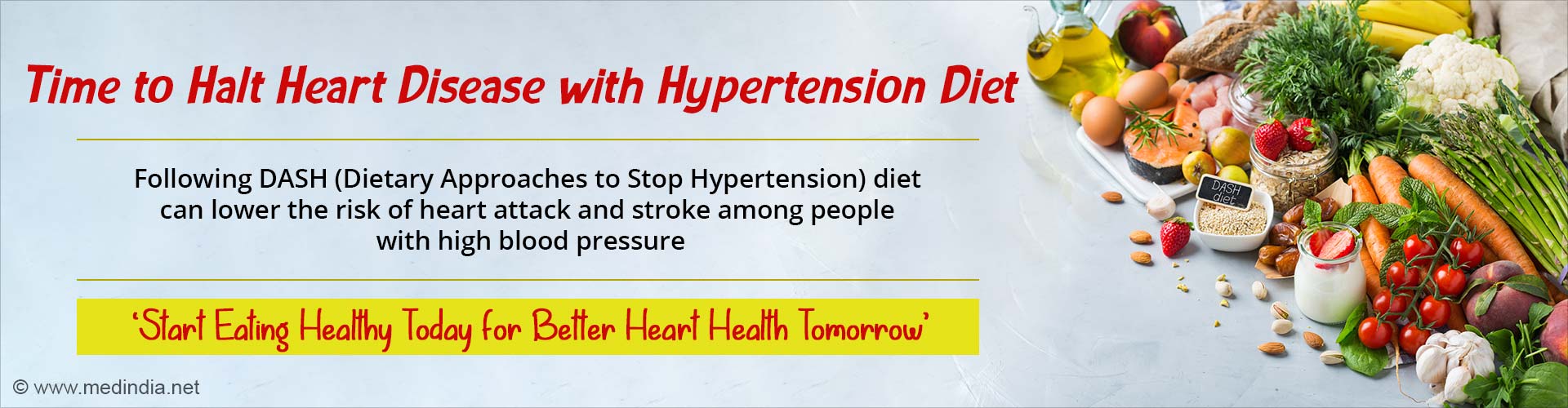 DASH Diet can Reduce Risk of Heart Disease in People With Hypertension