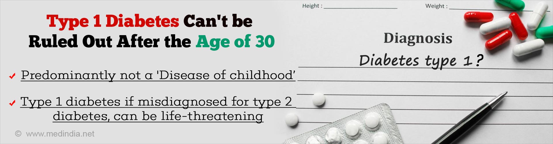 Don't Rule Out Type 1 Diabetes After the Age of thirty