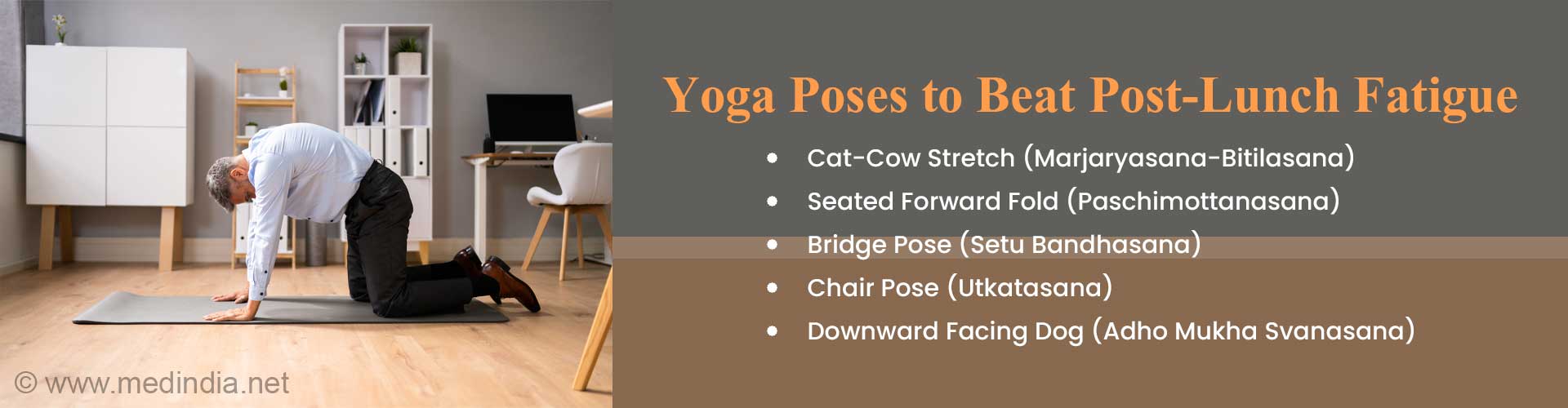 Feeling Sleepy After Lunch? Try These Quick Yoga Moves