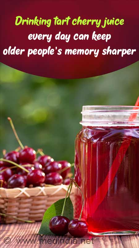 Tart cherry juice for memory enhancement