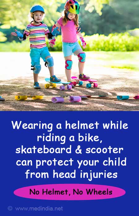 Does a child need to store wear a helmet on a scooter