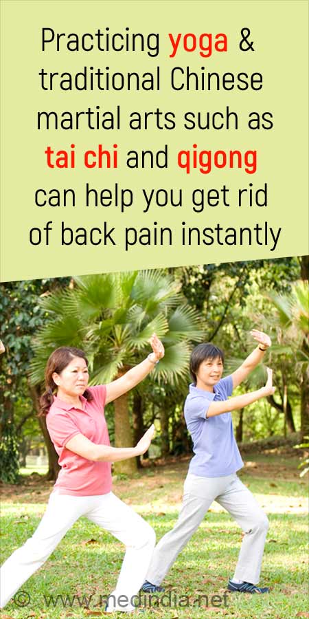 Yoga, Tai Chi or Qigong can Relieve Back Pain Naturally