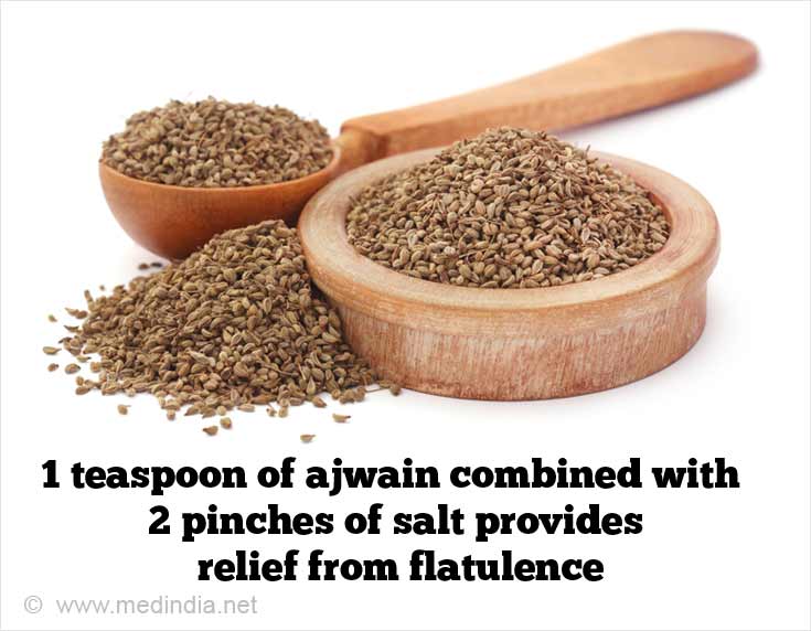 1 Teaspoon of Ajwain Combined with 2 Pinches of Salt Provides Relief From Flatulence