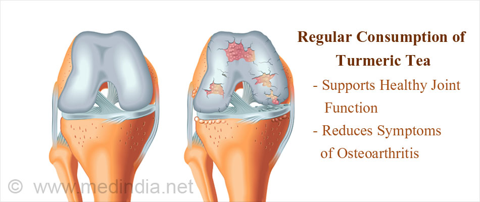 Regular Consumption of Turmeric Tea Supports Healthy Joint Function & Reduce Symptoms of Osteoarthritis Regular Consumption of Turmeric Tea Supports Healthy Joint Function & Reduce Symptoms of Osteoarthritis