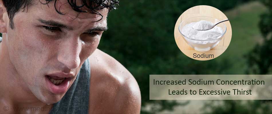 Increased Sodium Concentration Leads to Excessive Thirst Increased Sodium Concentration Leads to Excessive Thirst